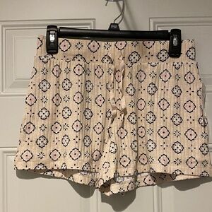 Croft & Barrow Pink and Blue Floral Pajama Shorts